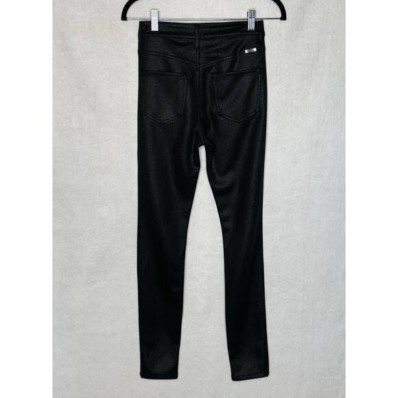 KanCan Jeans Carly Black Faux Leather Super Skinny Pants – Size 3/25 - Picture 9 of 15